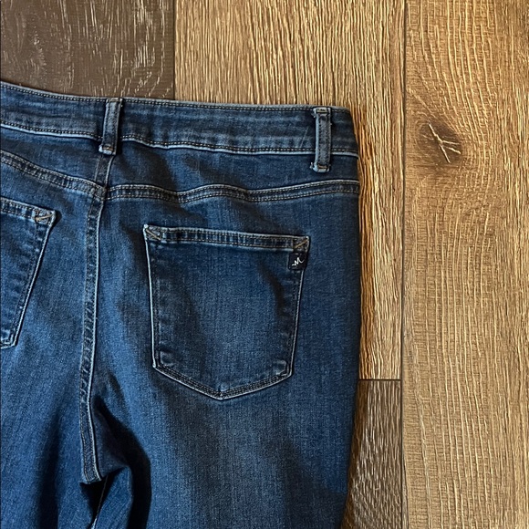 Maurice’s High-Rise Split Leg Dark Blue Flare Jeans - Picture 6 of 7